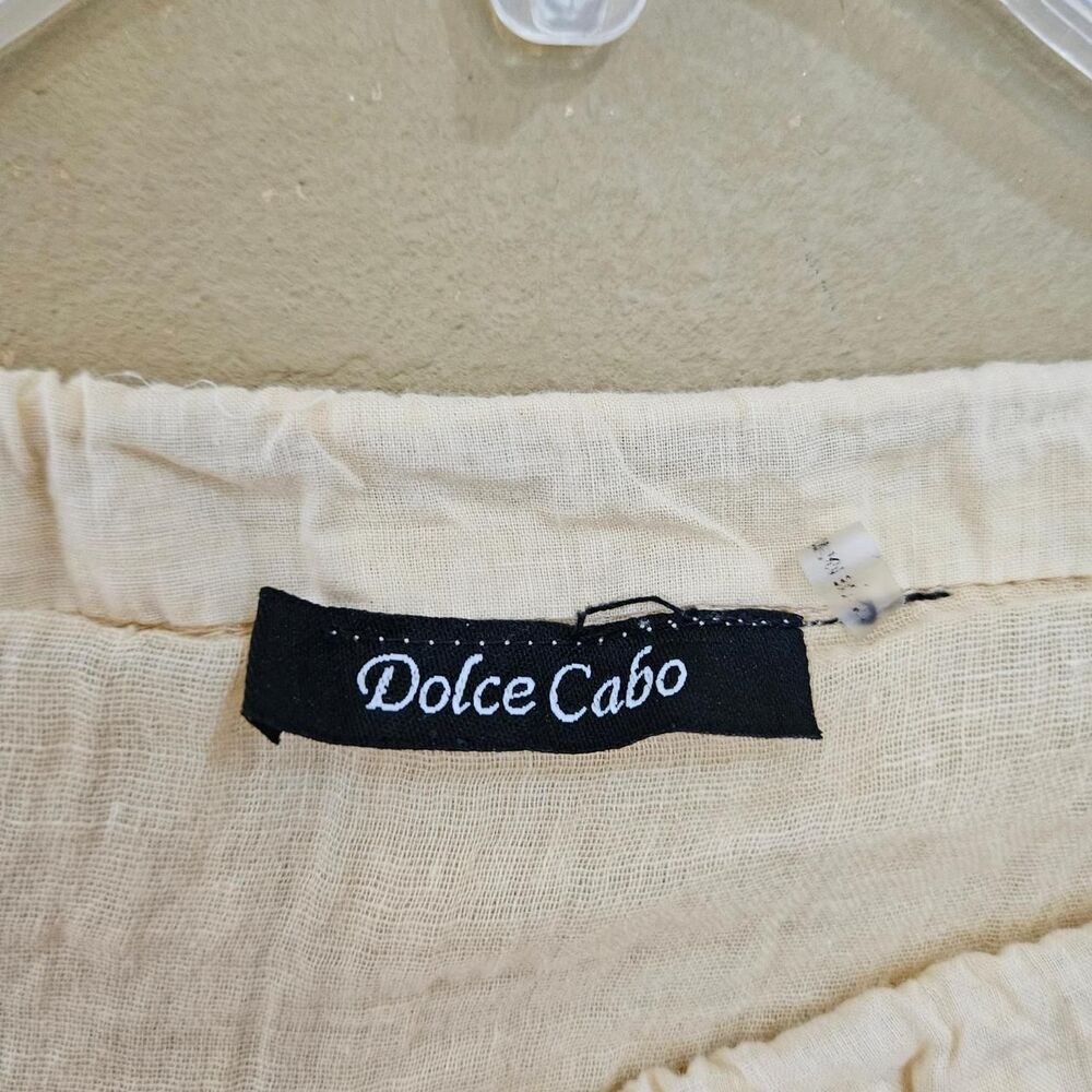boho cottagecore beige ruffle adjustable skirt - Picture 4 of 4